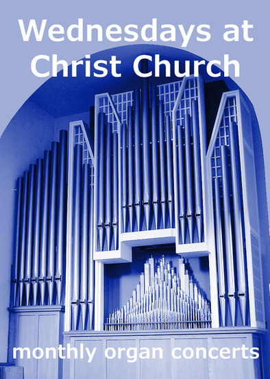 Wednesdays at Christ Church, United Reformed, Leatherhead, pipe, organ, concerts, recitals, lunchtime,