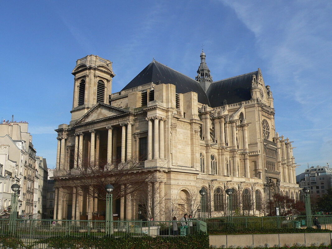 Eglise St-Eustahces, Les Halles, Paris, West Front, front ouest,